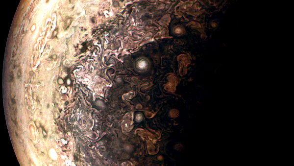 A photo of Jupiter from Juno. Contrast and Color changes both major and subtle to bring out details and also removed longest wavelength color channel to improve sharpness. And yes I did use mspaint for some of it! A photo of Jupiter from Juno. Contrast and Color changes both major and subtle to bring out details and also removed longest wavelength color channel to improve sharpness. And yes I did use mspaint for some of it! - Sputnik International