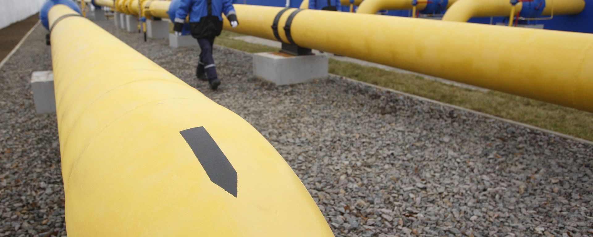 On the territory of the JSC Gazprom's gas distribution station Zapadnaya opened after reconstruction near the village of Atolino (Minsk District). (File) On the territory of the JSC Gazprom's gas distribution station Zapadnaya opened after reconstruction near the village of Atolino (Minsk District). (File) - Sputnik International, 1920, 23.10.2021
