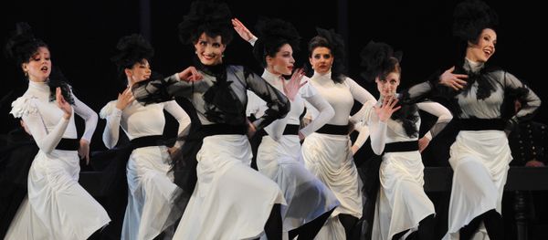 A scene from play Anna Karenina staged by Anzhelika Kholina at Vakhtangov Theater A scene from play Anna Karenina staged by Anzhelika Kholina at Vakhtangov Theater - Sputnik International