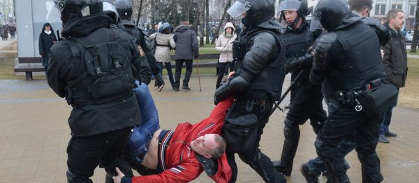 Unauthorized protest held in Minsk - Sputnik International