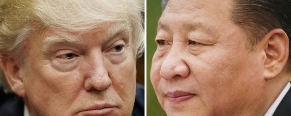 This combination of file photos shows U.S. President Donald Trump on March 28, 2017, in Washington, left, and Chinese President Xi Jinping on Feb. 22, 2017, in Beijing - Sputnik International