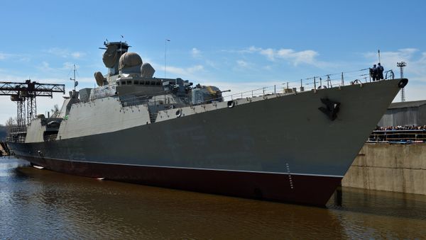 The floating-out ceremony at Zelenodolsk Shipyard for the Gepard 3.9 frigate built for Vietnam's Navy - Sputnik International