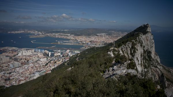 This file photo taken on March 17, 2016 shows the Rock of Gibraltar with Spain in background This file photo taken on March 17, 2016 shows the Rock of Gibraltar with Spain in background - Sputnik International