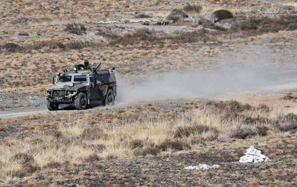 A Tigr armored SUV takes part in the Rubezh/Frontier-2016 tactical exercise involving military units of the CSTO's Collective Rapid-Deployment Forces. File photo A Tigr armored SUV takes part in the Rubezh/Frontier-2016 tactical exercise involving military units of the CSTO's Collective Rapid-Deployment Forces. File photo - Sputnik International