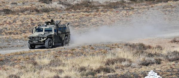 A Tigr armored SUV takes part in the Rubezh/Frontier-2016 tactical exercise involving military units of Collective Rapid-Deployment Forces from countries, members of the Collective Security Treaty Organization (CSTO). (File) A Tigr armored SUV takes part in the Rubezh/Frontier-2016 tactical exercise involving military units of Collective Rapid-Deployment Forces from countries, members of the Collective Security Treaty Organization (CSTO). (File) - Sputnik International