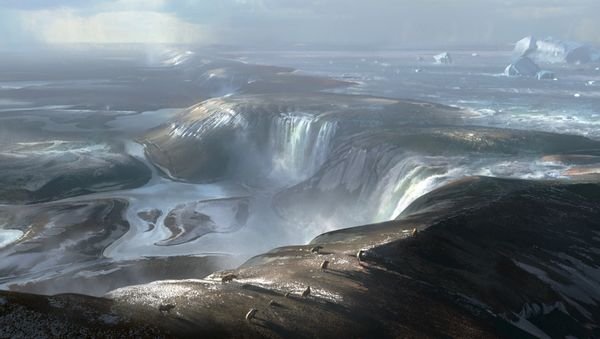 This illustration captures what the land bridge between France and Britain may have looked like. - Sputnik International
