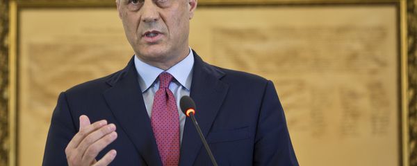 Kosovo President Hashim Thaci during a press conference in capital Pristina, Kosovo Kosovo President Hashim Thaci during a press conference in capital Pristina, Kosovo - Sputnik International