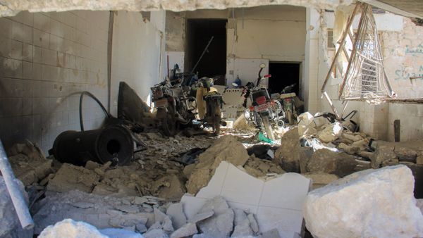 A picture taken on April 4, 2017 shows destruction at a hospital in Khan Shaykhun in the northwestern Syrian Idlib province, following a suspected toxic gas attack. - Sputnik International