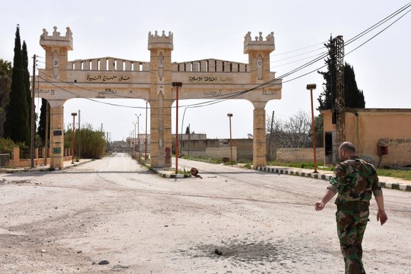 A member of the Syrian government forces walks in Deir Hafer on the eastern outskirts of Aleppo on March 30, 2017, after they took control of the town from Daesh terrorists A member of the Syrian government forces walks in Deir Hafer on the eastern outskirts of Aleppo on March 30, 2017, after they took control of the town from Daesh terrorists - Sputnik International