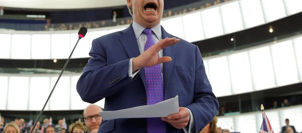 Nigel Farage, United Kingdom Independence Party (UKIP) member and MEP, addresses the European Parliament during a debate on Brexit priorities and the upcomming talks on the UK's withdrawal from the EU, in Strasbourg, France, April 5, 2017. - Sputnik International