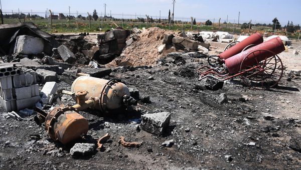 Aftermath of the US missile attack on the Syrian military airbase - Sputnik International