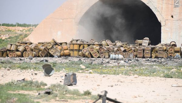Aftermath of the US missile attack on a Syrian military airbase - Sputnik International