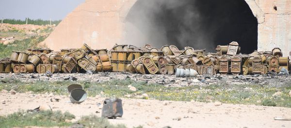 Aftermath of the US missile attack on a Syrian military airbase Aftermath of the US missile attack on a Syrian military airbase - Sputnik International