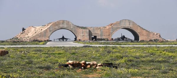 Aftermath of the US missile attack on a Syrian military airbase Aftermath of the US missile attack on a Syrian military airbase - Sputnik International