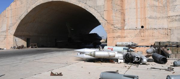Aftermath of the US missile attack on a Syrian military airbase Aftermath of the US missile attack on a Syrian military airbase - Sputnik International