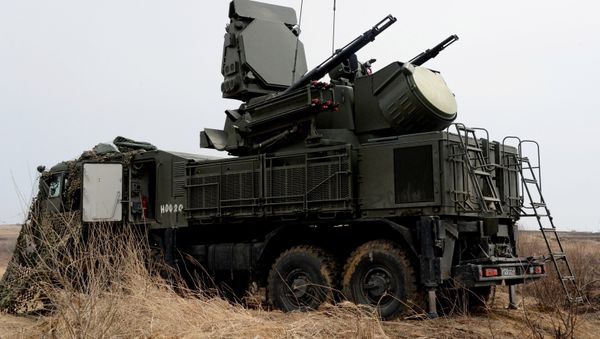 The Pantsir-S1 short range missile and anti-aircraft artillery weapon system is involved in the integrated training on fire control and management of the Far Eastern Military District's Fifth Army at Sergeyevsky base in Primorye Territory. File photo - Sputnik International