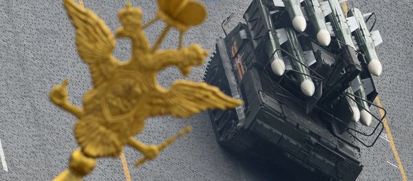 Buk-M2 missile system during a full dress rehearsal of the V-Day Parade on Red Square, Moscow Buk-M2 missile system during a full dress rehearsal of the V-Day Parade on Red Square, Moscow - Sputnik International