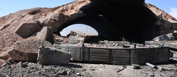 Aftermath of the US missile attack on a Syrian military airbase Aftermath of the US missile attack on a Syrian military airbase - Sputnik International