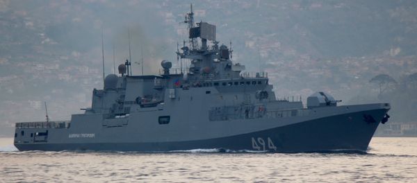 The Russian Navy's frigate Admiral Grigorovich sails in the Bosphorus on its way to the Mediterranean Sea, in Istanbul, Turkey April 7, 2017 - Sputnik International