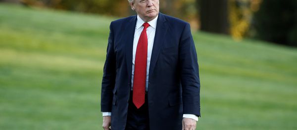 US President Donald Trump walks from Marine One upon his return to the White House in Washington, US, April 9, 2017. US President Donald Trump walks from Marine One upon his return to the White House in Washington, US, April 9, 2017. - Sputnik International