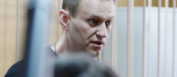 Politician Alexei Navalny during a hearing at Moscow's Tverskoi District Court as the court considers the administrative case against Navalny over organization of an unauthorized rally in downtown Moscow Politician Alexei Navalny during a hearing at Moscow's Tverskoi District Court as the court considers the administrative case against Navalny over organization of an unauthorized rally in downtown Moscow - Sputnik International