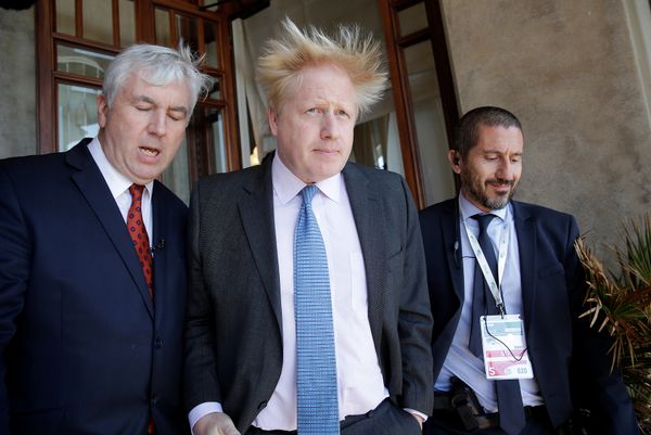 Britain's Foreign Secretary Boris Johnson (C) leaves at the end of a bilateral meeting during a G7 for foreign ministers in Lucca, Italy April 10, 2017 - Sputnik International
