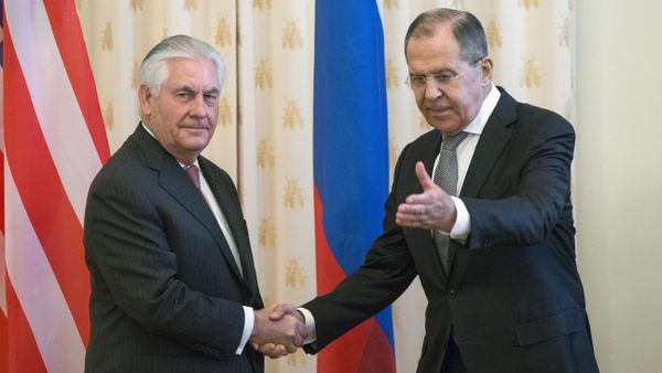 US Secretary of State Rex Tillerson and Russian Foreign Minister Sergey Lavrov, shakes hands prior to their talks in Moscow, Russia, Thursday, April 12, 2017 US Secretary of State Rex Tillerson and Russian Foreign Minister Sergey Lavrov, shakes hands prior to their talks in Moscow, Russia, Thursday, April 12, 2017 - Sputnik International