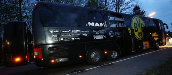 The Borussia Dortmund team bus is seen after an explosion near their hotel before the game The Borussia Dortmund team bus is seen after an explosion near their hotel before the game - Sputnik International