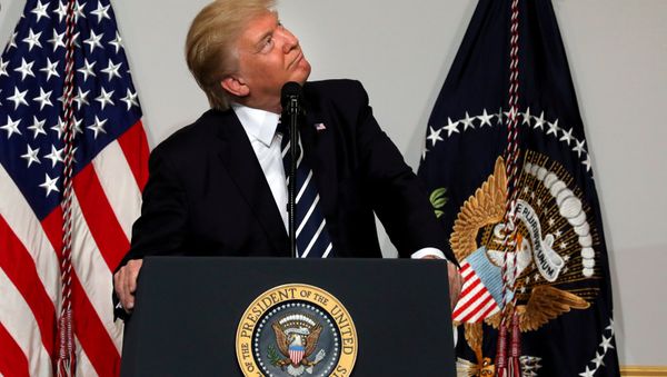 US President Donald Trump delivers remarks at the National Republican Congressional Committee March Dinner in Washington, US, March 21, 2017. - Sputnik International