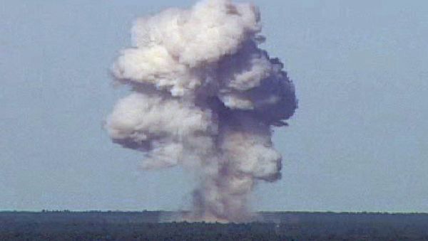 The GBU-43/B, also known as the Massive Ordnance Air Blast, detonates during a test at Elgin Air Force Base, Florida, U.S., November 21, 2003 in this handout photo provided April 13, 2017. The GBU-43/B, also known as the Massive Ordnance Air Blast, detonates during a test at Elgin Air Force Base, Florida, U.S., November 21, 2003 in this handout photo provided April 13, 2017. - Sputnik International