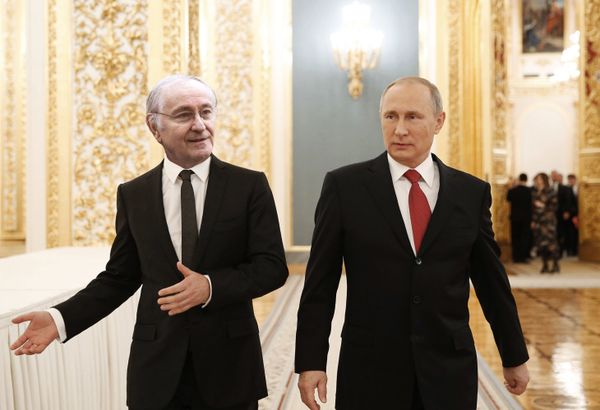 Jacques Cheminade and Vladimir Putin (collage) - Sputnik International