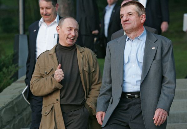 Jean Lassalle and Vladimir Putin (collage) - Sputnik International