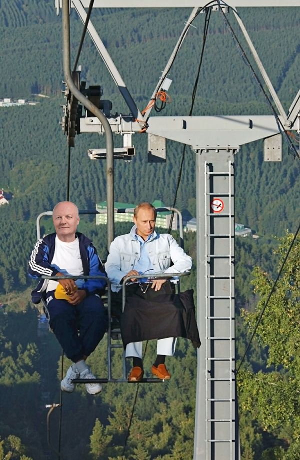 François Asselineau and Vladimir Putin (collage) - Sputnik International