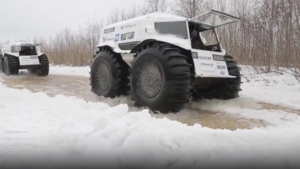 ‘To the East’: 10,000 km Trip Across Russia on Off-road SHERP Vehicles  - Sputnik International