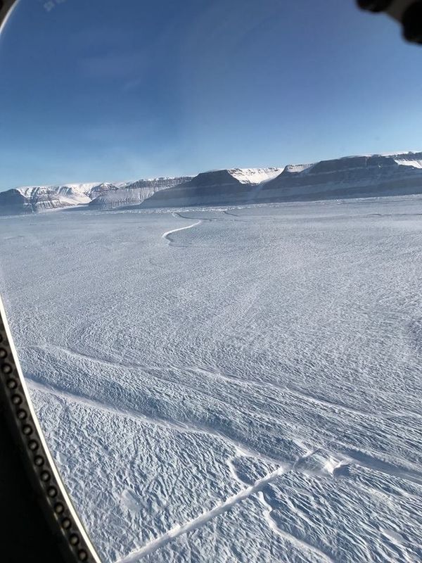 The Petermann Glacier, whose new crack is visible in the lower section of the photo. The Petermann Glacier, whose new crack is visible in the lower section of the photo. - Sputnik International