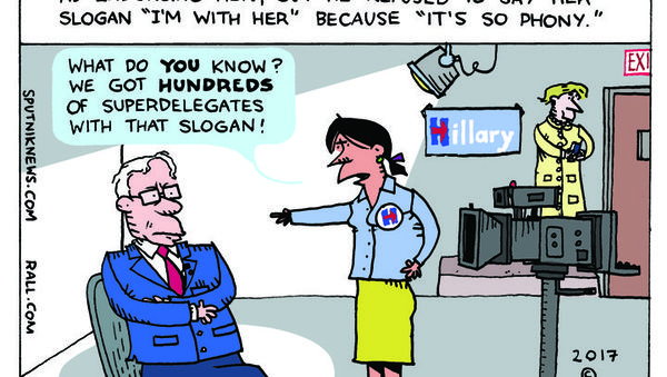 Bernie I'm With Her Cartoon - Sputnik International
