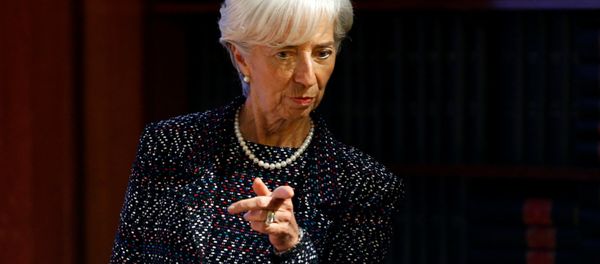International Monetary Fund (IMF) Managing Director Christine Lagarde arrives to deliver a speech at the Solvay Library in Brussels, Belgium April 12, 2017. International Monetary Fund (IMF) Managing Director Christine Lagarde arrives to deliver a speech at the Solvay Library in Brussels, Belgium April 12, 2017. - Sputnik International