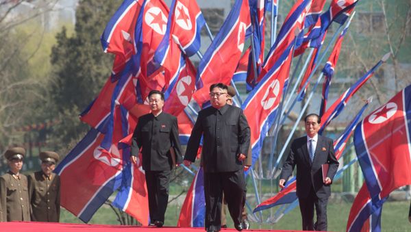 DPRK leader Kim Jong-un at a ceremony to open a new residential area on Ryomyong Street in Pyongyang. - Sputnik International