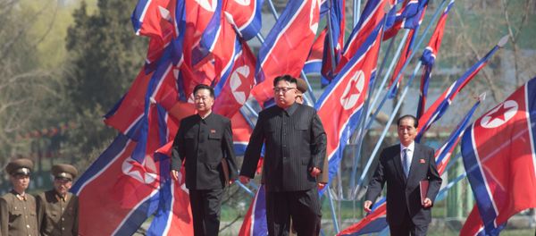DPRK leader Kim Jong-un at a ceremony to open a new residential area on Ryomyong Street in Pyongyang. DPRK leader Kim Jong-un at a ceremony to open a new residential area on Ryomyong Street in Pyongyang. - Sputnik International