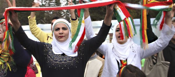 Syrian Kurds dance to celebrate Nowruz, the Kurdish new year, in Damascus, Syria. (File) - Sputnik International