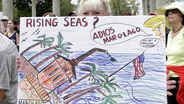 A marcher holds a sign during a March for Science on Earth Day, Saturday, April 22, 2017, in Miami. - Sputnik International