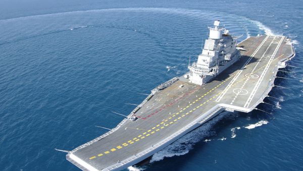 Indian Aircraft Carrier INS Vikramaditya (ex- Gorshkov) during her sea trials - Sputnik International