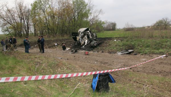OSCE staff member killed in car explosion in Lugansk region - Sputnik International