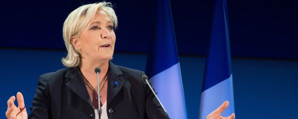 Marine Le Pen, French presidential candidate and leader of the political party the National Front, during a news conference following the first round of the presidential election. Marine Le Pen, French presidential candidate and leader of the political party the National Front, during a news conference following the first round of the presidential election. - Sputnik International