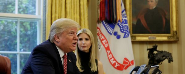 U.S. President Donald Trump and his daughter Ivanka hold a video conference call with Commander Peggy Whitson and Flight Engineer Jack Fischer of NASA on the International Space Station from the Oval Office of the White House in Washington, U.S., April 24, 2017 U.S. President Donald Trump and his daughter Ivanka hold a video conference call with Commander Peggy Whitson and Flight Engineer Jack Fischer of NASA on the International Space Station from the Oval Office of the White House in Washington, U.S., April 24, 2017 - Sputnik International