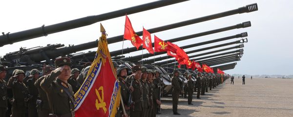 A military drill marking the 85th anniversary of the establishment of the Korean People's Army (KPA) is seen in this handout photo by North Korea's Korean Central News Agency (KCNA) made available on April 26, 2017 A military drill marking the 85th anniversary of the establishment of the Korean People's Army (KPA) is seen in this handout photo by North Korea's Korean Central News Agency (KCNA) made available on April 26, 2017 - Sputnik International