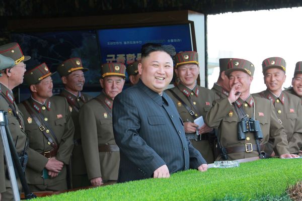 North Korean leader Kim Jong Un supervises KPA live-fire drills held on the 85th anniversary of the establishment of the Korean People's Army North Korean leader Kim Jong Un supervises KPA live-fire drills held on the 85th anniversary of the establishment of the Korean People's Army - Sputnik International