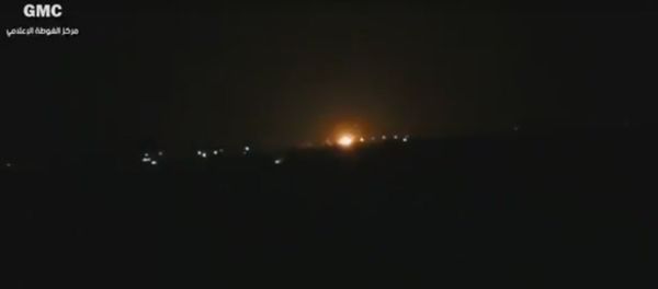 Fire near Damascus International Airport Fire near Damascus International Airport - Sputnik International