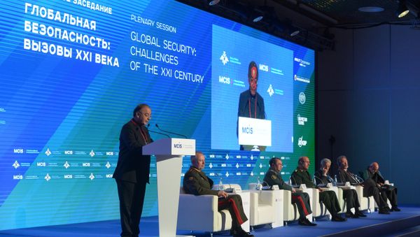 Defense Minister of India Arun Jaitley speaks at the 6th Moscow Conference on International Security Defense Minister of India Arun Jaitley speaks at the 6th Moscow Conference on International Security - Sputnik International