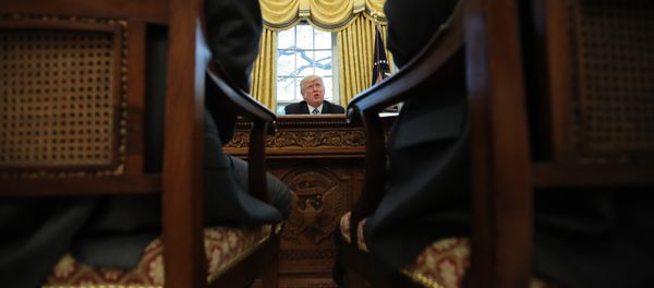 U.S. President Donald Trump speaks during an interview with Reuters in the Oval Office of the White House in Washington, U.S., April 27, 2017 U.S. President Donald Trump speaks during an interview with Reuters in the Oval Office of the White House in Washington, U.S., April 27, 2017 - Sputnik International